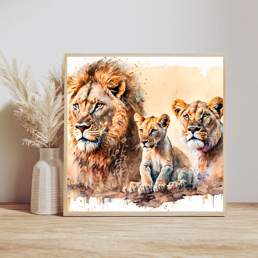 Lion Family Wall Art